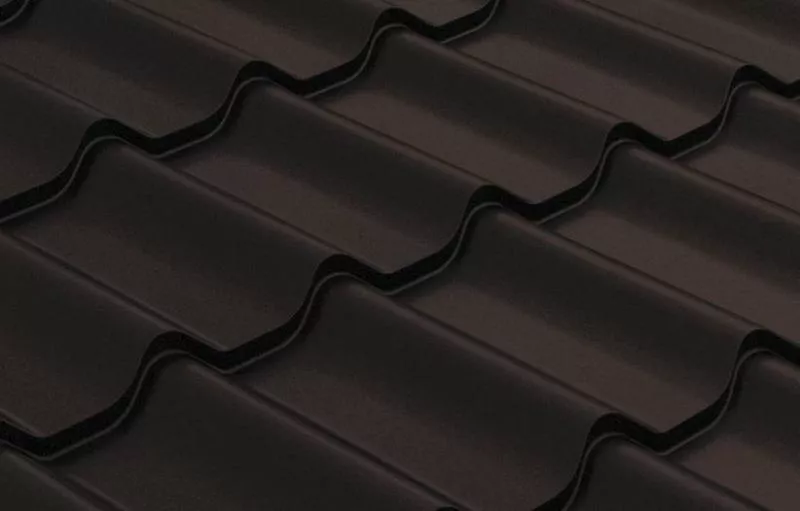Металлочерепица Grand Line Классик (Classic) 0.45 Drap RAL RR 32 темно-коричневый купить в краснодаре