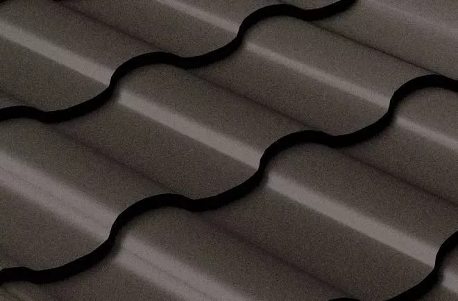 Металлочерепица Grand Line Кредо (Kredo) 0.45 Drap ST RR 32 темно-коричневый купить в краснодаре