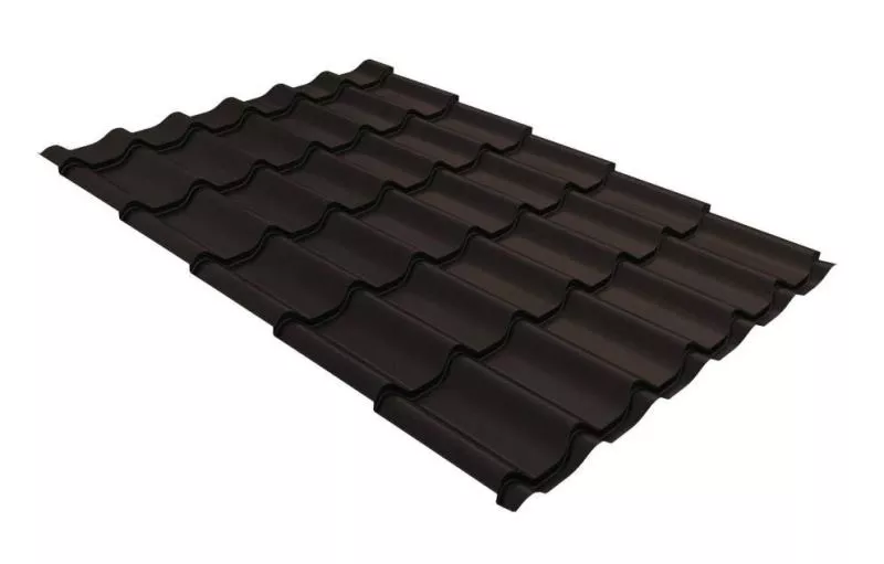Металлочерепица GL Классик (Classic) 0.5 Quarzit RR 32 темно-коричневый купить в краснодаре