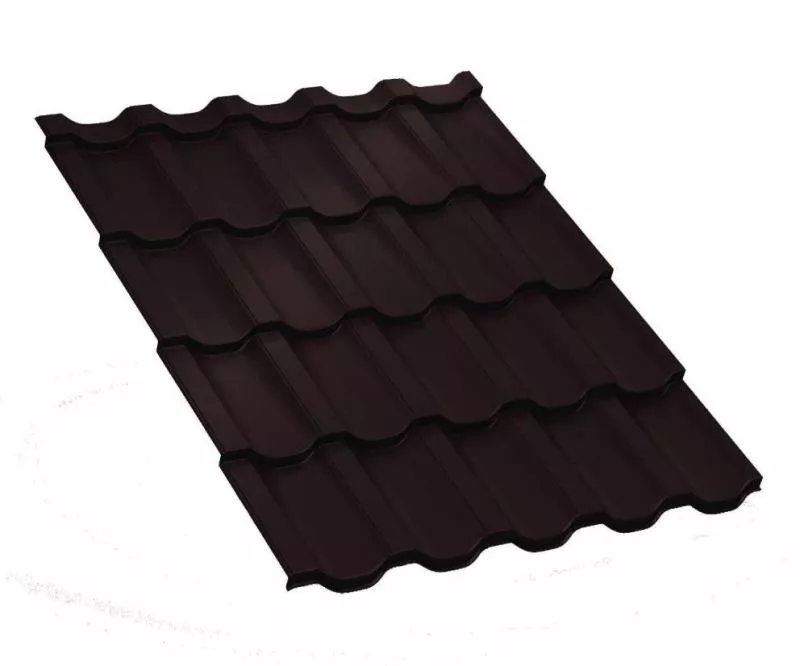 Металлочерепица Трамонтана-ML PURMAN 0.5 мм RAL 8019 Темно-коричневый купить в краснодаре