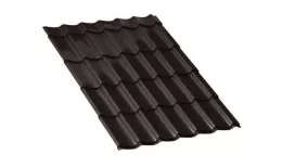 Металлочерепица Ламонтерра-Х PURMAN RAL 8019 Темно-коричневый. Артикул: sup8_1-8019