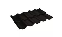 Металлочерепица GL Квинта Уно (Kvinta Uno) 0,5 GreenCoat Pural RAL 8019 Темно-коричневый. Артикул: GrandLineKU-gc8019