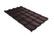 Металлочерепица GL Камея (Kamea) 0,5 GreenCoat Pural Matt RR 32 темно-коричневый – Купить оптом и в розницу