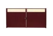 Ворота Estet Plus 2,4х3,6 RAL 3005/1014 Красное вино GL – Купить оптом и в розницу