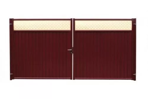 Ворота Estet Plus 2,4х3,6 RAL 3005/1014 Красное вино GL купить в краснодаре