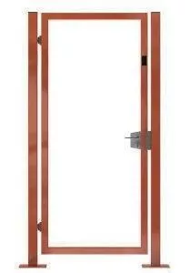 Каркас калитки со столбом 1000х1500 мм, грунт коричневый. купить в краснодаре