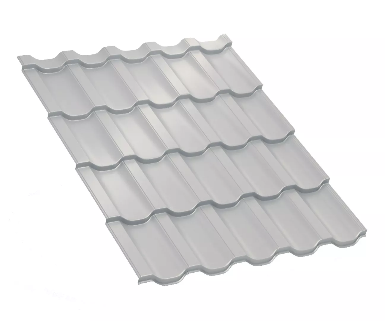 Металлочерепица Трамонтана-XL NormanMP 0.5 мм RAL 9002 Серо-белый купить в краснодаре