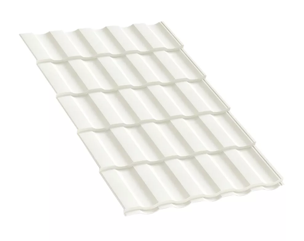 Металлочерепица Монтекристо-XL NormanMP 0.5 мм RAL 9003 Сигнальный-белый купить в краснодаре