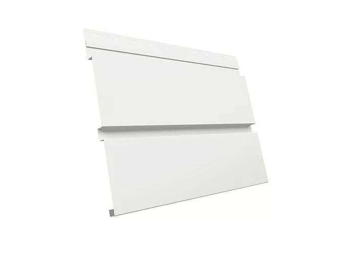 Металлический сайдинг Grand Line Квадро Брус Satin 0,5 мм RAL 9003 Сигнальный белый купить в краснодаре