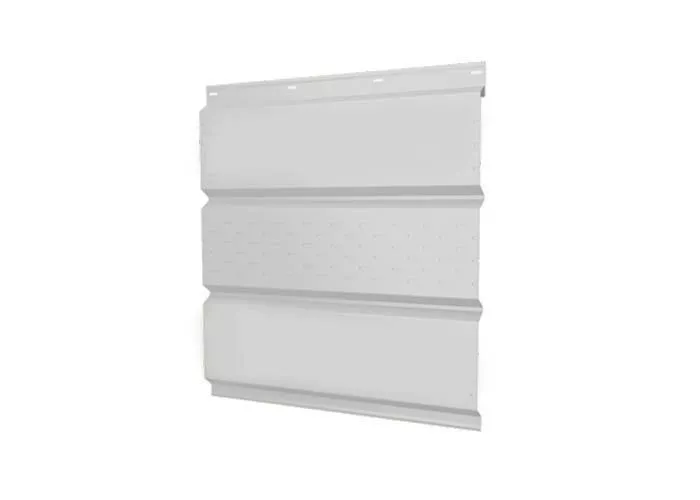 Софит металл GL с центральной перфорацией РЕ 0,45 мм RAL 9003 сигнальный белый купить в краснодаре