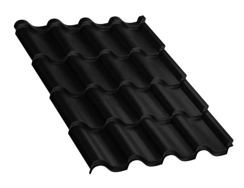 Металлочерепица Монтерроса-SL PURMAN 0.5 мм RAL 9005 Черный купить в краснодаре