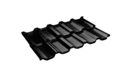 Металлочерепица Grand Line Квинта Уно (Kvinta Uno) 0,5 Satin Matt RAL 9005 черный. Артикул: GrandLineKU-sm9005