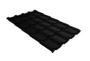 Металлочерепица GL Камея (Kamea) 0,5 GreenCoat Pural Matt RAL 9005 черный – Купить оптом и в розницу