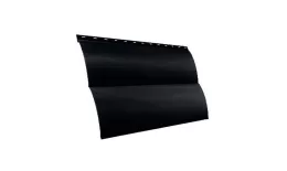 Металлический сайдинг Grand Line Блок-хаус Новый Satin 0,5 мм RAL 9005 Черный. Артикул: GrandLine-MS1400