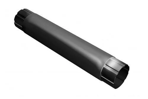 Труба круглая соединительная Grand Line 125/90 мм 1м RAL 9005 Черный купить в краснодаре