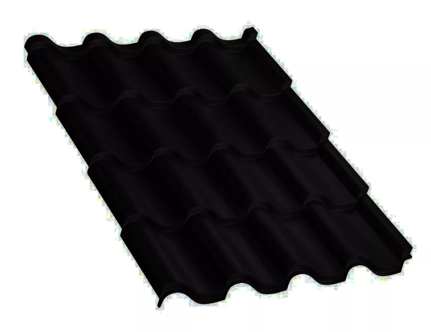 Металлочерепица Монтерроса-XL VikingMP E 0.5 мм RAL 9005 Черный купить в краснодаре