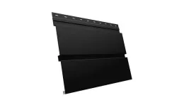 Металлический сайдинг Grand Line Квадро Брус GreenCoat Pural Matt RAL 9005 Черный. Артикул: GrandLine-MS825