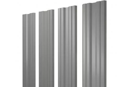 Штакетник Grand Line Twin 0,45 PE RAL 9006 Бело-алюминиевый купить в краснодаре