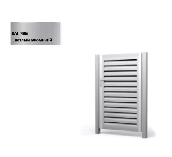 Калитка Жалюзи 1,68х1 прямоугольный фланец 230х230 RAL 9006 без заполнения GL купить в краснодаре