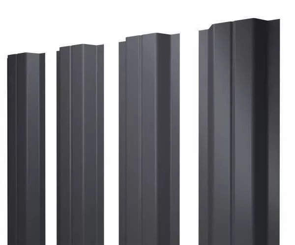 Штакетник Grand Line П -образный В 0,5 Velur RAL 7016 Антрацитово-серый купить в краснодаре