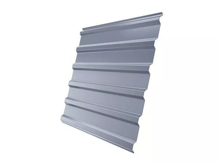 Профнастил Grand Line С20 R Полиэстер 0,45 мм RAL 9006 Бело-алюминиевый купить в краснодаре