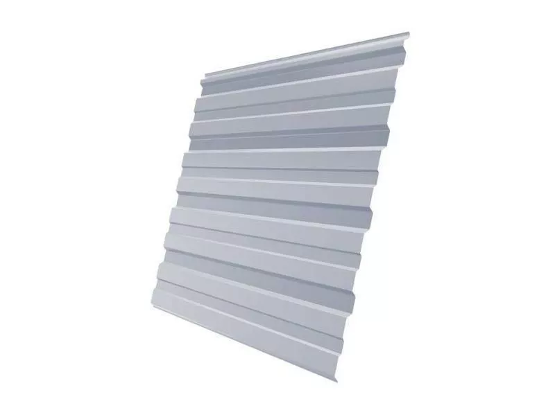 Профнастил Grand Line С10 R Полиэстер 0,45 мм RAL 9006 Бело-алюминиевый купить в краснодаре