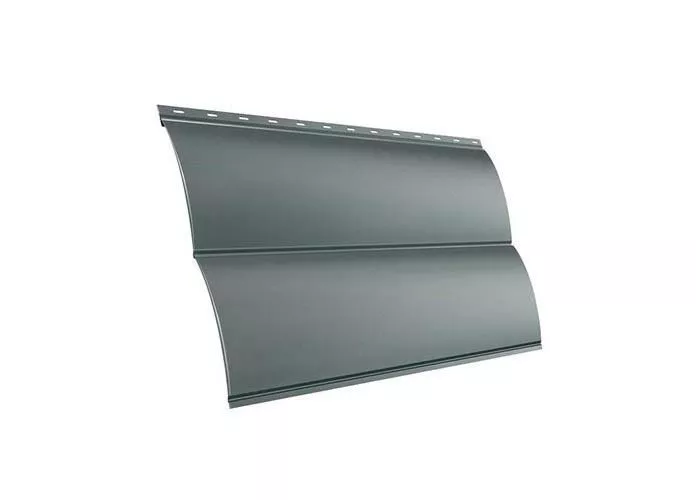 Металлический сайдинг Grand Line Блок-хаус Новый PE 0,45 мм с пленкой RAL 9006 Бело-алюминиевый купить в краснодаре