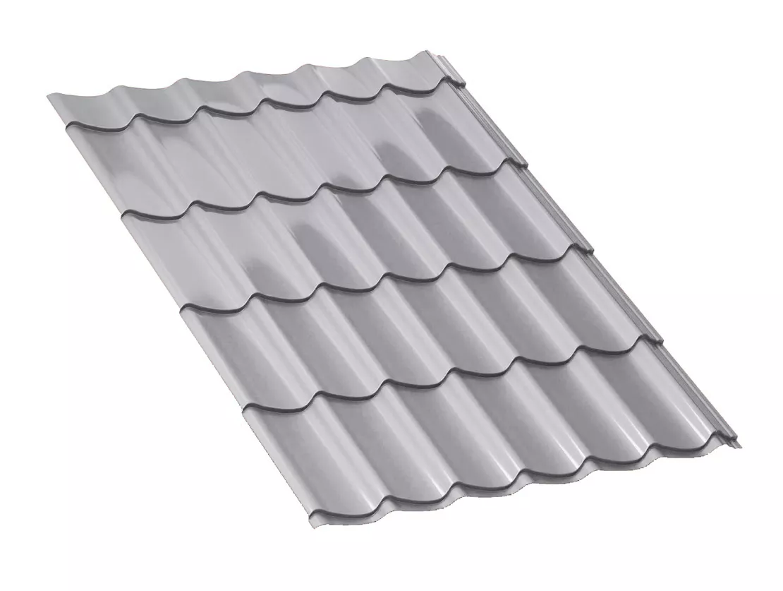Металлочерепица Ламонтерра-Х Полиэстер 0.45 мм RAL 9006 Бело-алюминиевый купить в краснодаре