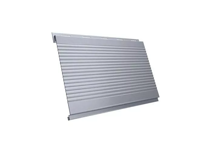 Металлический сайдинг Grand Line Вертикаль Гофр PE 0,45 мм RAL 9006 Бело-алюминиевый купить в краснодаре