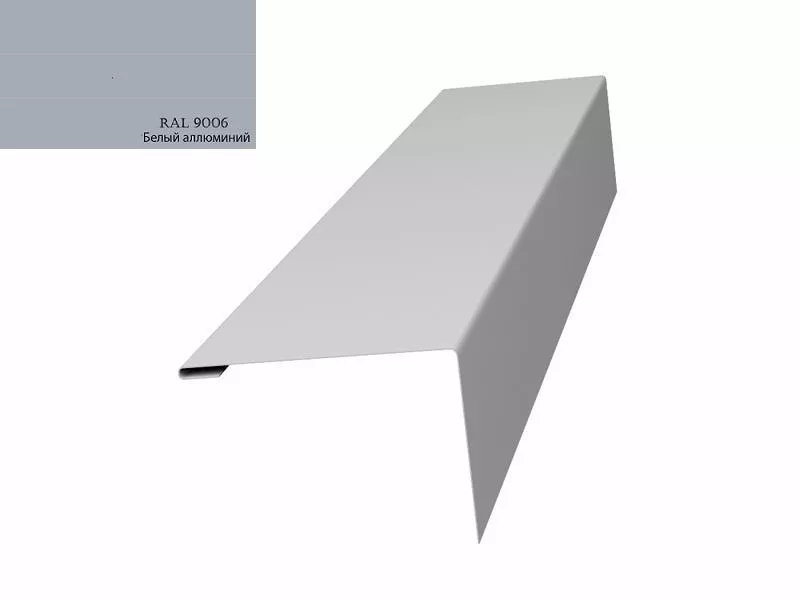 Нащельник (для калиток и ворот) 25х35 жалюзи Milan, Tokyo 0,5 Satin с пленкой RAL 9006 (L1,68) GL купить в краснодаре