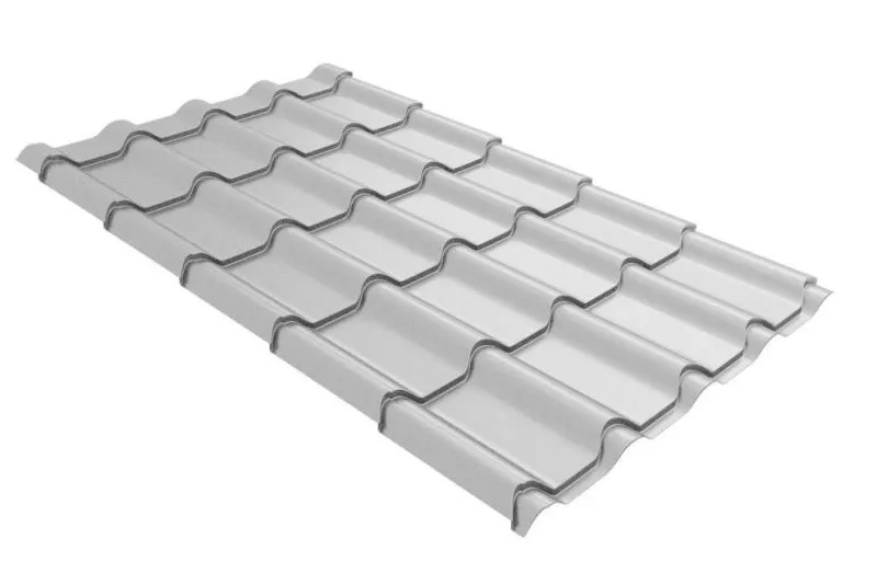 Металлочерепица Grand Line Камея (Kamea) 0,45 Полиэстер RAL 9006 бело-алюминиевый купить в краснодаре