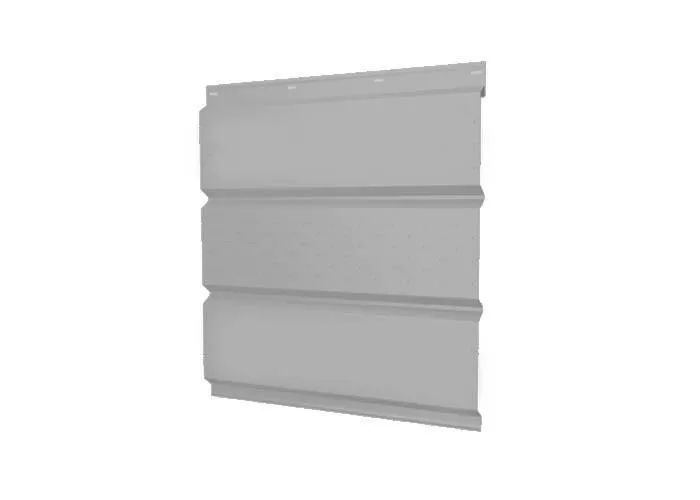 Софит металл GL с центральной перфорацией РЕ 0,45 мм RAL 9006 бело-алюминиевый купить в краснодаре