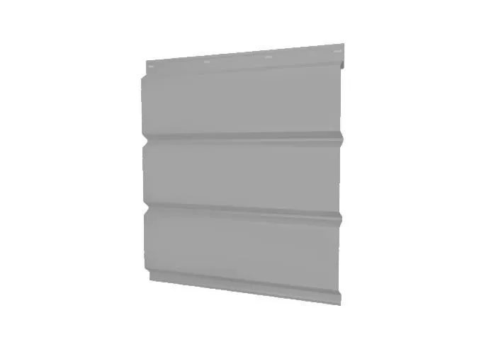 Софит металл GL без перфорации Satin 0,5 мм RAL 9006 бело-алюминиевый купить в краснодаре