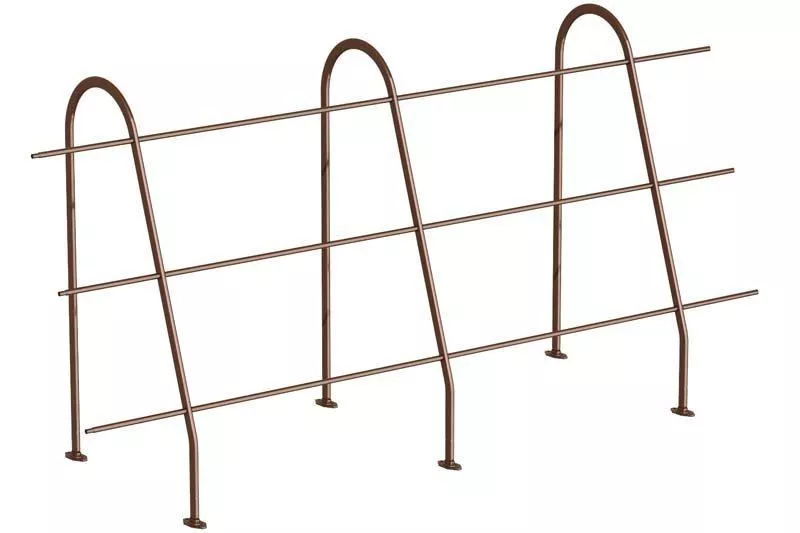 Ограждение кровельное со снегозадержателем ОКС-h1200х3000 мм (5005) купить в краснодаре