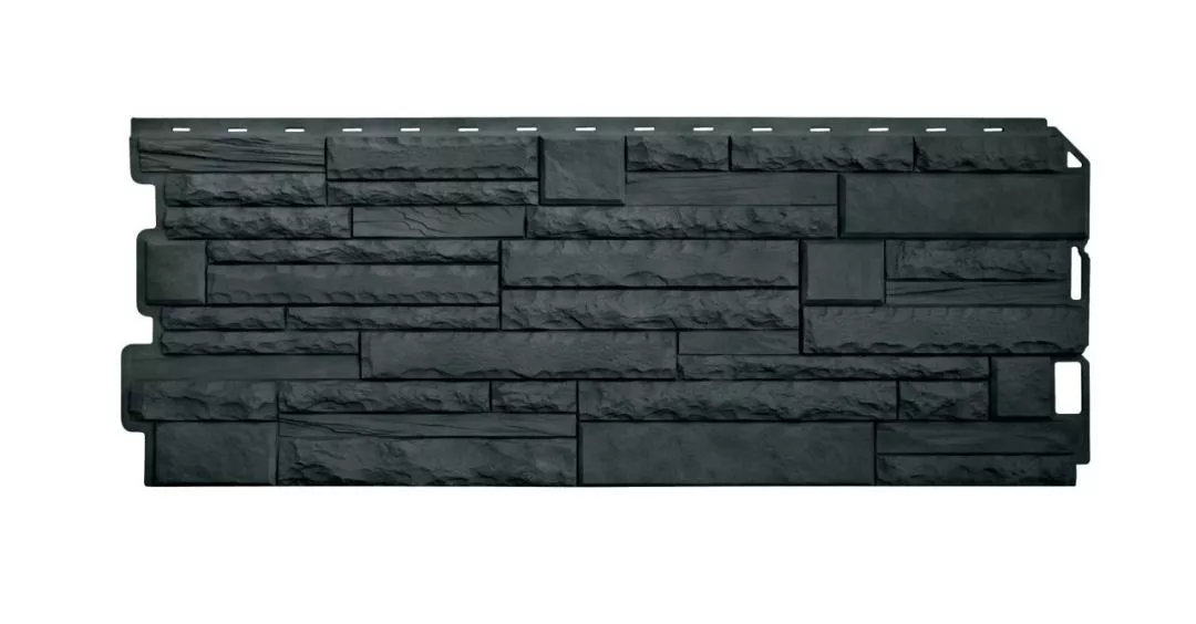 Фасадные панели Альта-Профиль Скалистый Камень ЭКО. (1,16х0,45м) Графит купить в краснодаре