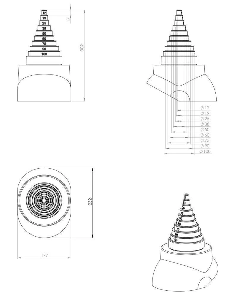 Антенный ворот черный (12-90 мм) купить в краснодаре