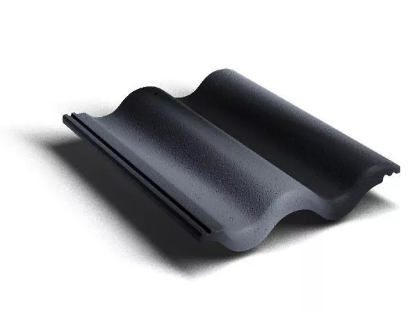 Рядовая черепица Kriastak. Цементно-песчаная. Antik Графит купить в краснодаре