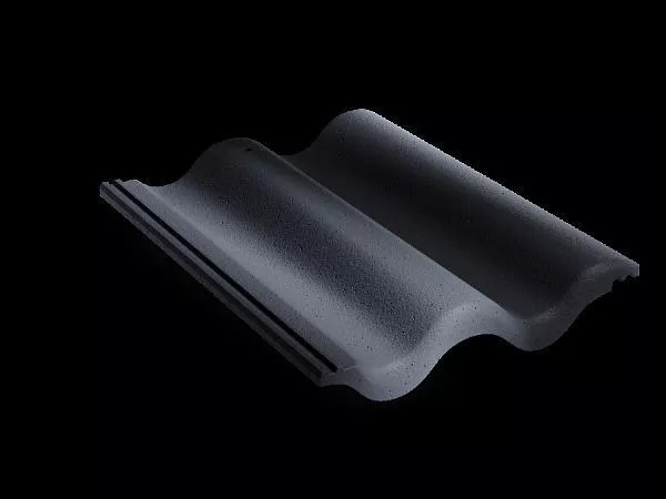 Рядовая черепица Kriastak. Цементно-песчаная. Antik Графит купить в краснодаре