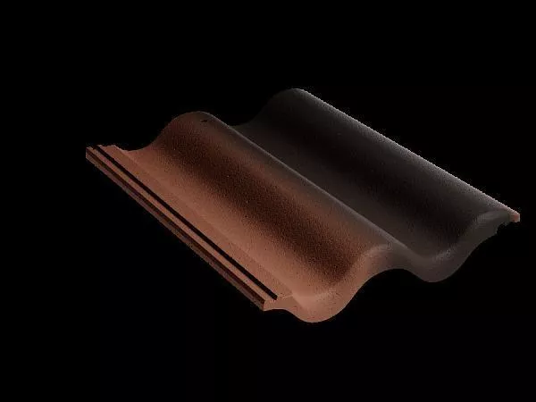 Рядовая черепица Kriastak. Цементно-песчаная. Antik Коричневый купить в краснодаре