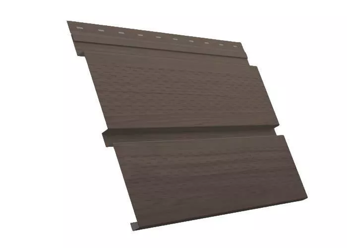 Софит металл с перфорацией GL Квадро брус Print Premium РФ 0,5 мм Antique Wood Античное дерево купить в краснодаре