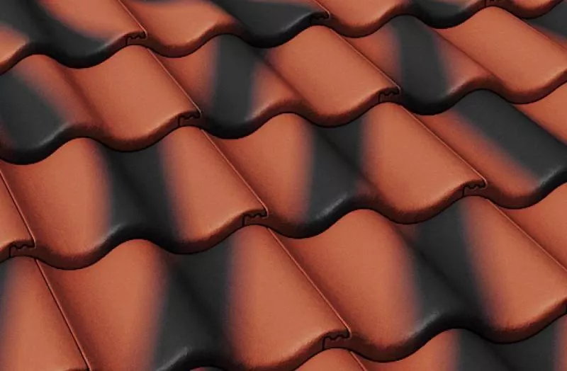 Цементно-песчаная минеральная черепица Braas Янтарь Антик красный купить в краснодаре