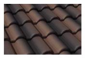 Цементно-песчаная минеральная черепица Braas Таунус Антик темно-коричневый – Купить оптом и в розницу