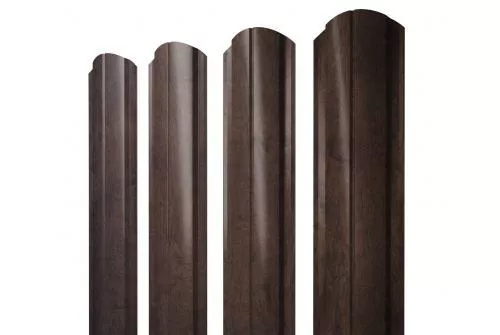 Штакетник Grand Line Slim Полукруглый фигурный 0,45 Print-double Elite Antique Wood Античный Дуб купить в краснодаре