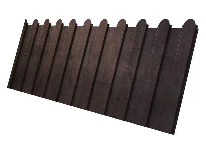 Профнастил C8 A для забора фигурный Grand Line Print Elite 0,45 мм с пленкой Antique Wood Античный Дуб купить в краснодаре