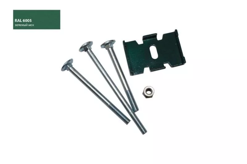 Крепление антивандальное для панелей 3D паук с 3 болтами на столб до 80мм, ППК RAL 6005 Зеленый купить в краснодаре