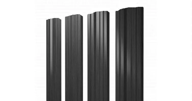 Штакетник Grand Line Круглый 0,5 Velur RAL 7016 Антрацитово-серый купить в краснодаре