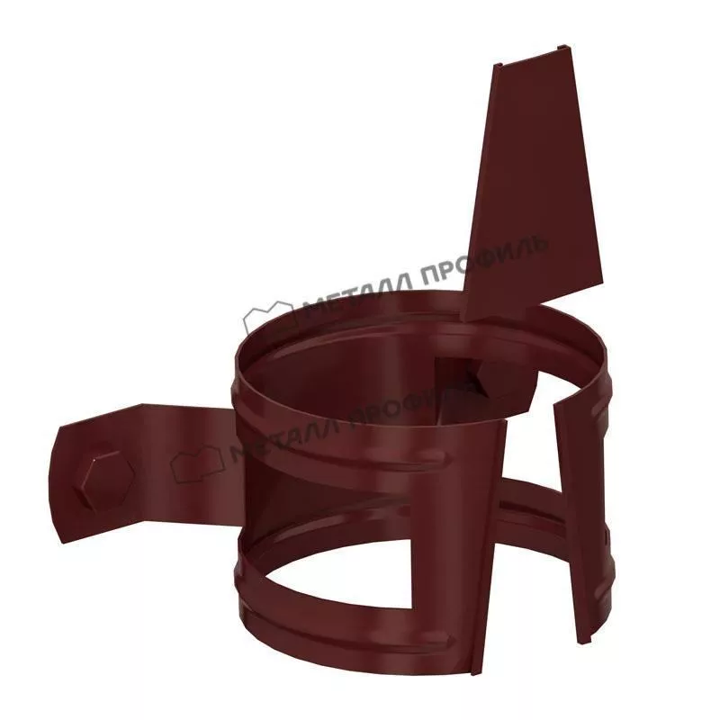 Держатель трубы на дерево Металл Профиль Престиж D100 RAL 9005 Черный темный купить в краснодаре