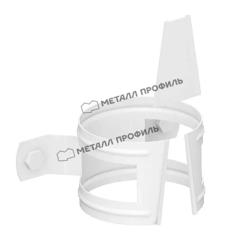 Хомут трубы на дерево Металл Профиль Престиж D100 RAL 9010 Белый купить в краснодаре