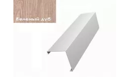 Декоративная накладка на столб угловая жалюзи Milan,Tokyo 0,45 Print Elite White Wood GL. Артикул: 27275