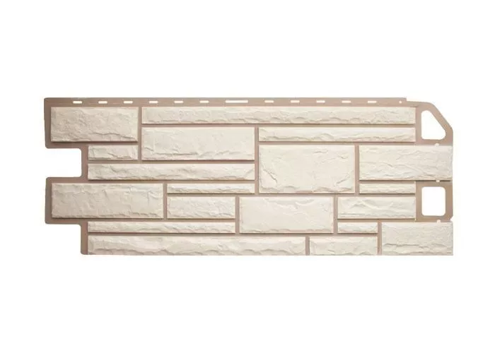 Фасадные панели Альта-Профиль Камень. Белый купить в краснодаре